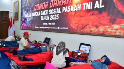 Peduli Dengan Sesama,TNI AL Gelar Bakti Sosial Donor Darah