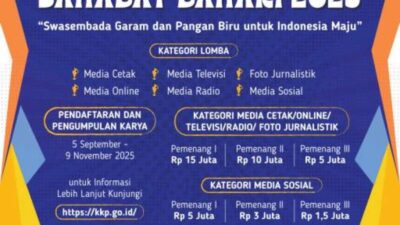 Kementerian Kelautan dan Perikanan (KKP) kembali menggelar Anugerah Jurnalistik Sahabat Bahari (AJSB) tahun 2025